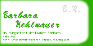barbara mehlmauer business card